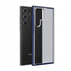 Microsonic Samsung Galaxy S22 Ultra Frosted Frame Lacivert Cep Telefonu Kılıfı