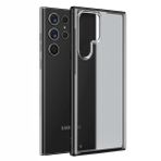 Microsonic Samsung Galaxy S22 Ultra Frosted Frame Siyah Cep Telefonu Kılıfı