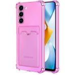 Microsonic Samsung Galaxy S23 Card Slot Shock Pembe Cep Telefonu Kılıfı