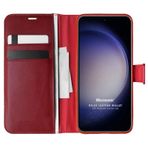 Microsonic Samsung Galaxy S23 Delux Leather Wallet Kırmızı Kılıf