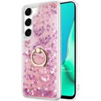 Microsonic Samsung Galaxy S23 Glitter Liquid Holder Pembe Kılıf