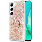 Microsonic Samsung Galaxy S23 Plus Glitter Liquid Holder Gold Kılıf
