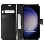 Microsonic Samsung Galaxy S23 Plus için Kılıf Delux Leather Wallet Siyah [Galaxy S23 Plus ile Uyumlu Kılıf - Siyah]