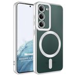 Microsonic Samsung Galaxy S23 Plus için Kılıf MagSafe Luxury Electroplate [Galaxy S23 Plus ile Uyumlu Kılıf - Gümüş]