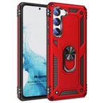Microsonic Samsung Galaxy S23 Plus için Kılıf Military Ring Holder Kırmızı [Galaxy S23 Plus ile Uyumlu Kılıf - Kırmızı]
