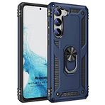 Microsonic Samsung Galaxy S23 Plus için Kılıf Military Ring Holder Lacivert [Galaxy S23 Plus ile Uyumlu Kılıf - Lacivert]