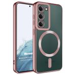 Microsonic Samsung Galaxy S23 Plus Magsafe Luxury Electroplate Rose Gold Cep Telefonu Kılıfı