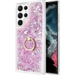 Microsonic Samsung Galaxy S23 Ultra Glitter Liquid Holder Mor Kılıf
