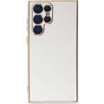 Microsonic Samsung Galaxy S23 Ultra Olive Plated Beyaz Cep Telefonu Kılıfı