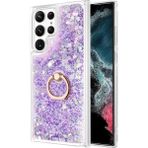 Microsonic Samsung Galaxy S24 Ultra Glitter Liquid Holder Mor Kılıf