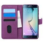 Microsonic Samsung Galaxy S6 Edge Fabric Book Wallet Mor Kılıf