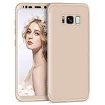 Microsonic Samsung Galaxy S8 Plus için Kılıf Double Dip 360 Protective Gold [Galaxy S8 Plus ile Uyumlu Kılıf - Gold]