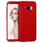 Microsonic Samsung Galaxy S8 Plus için Kılıf Double Dip 360 Protective Kırmızı [Galaxy S8 Plus ile Uyumlu Kılıf - Kırmızı]
