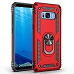 Microsonic Samsung Galaxy S8 Plus için Kılıf Military Ring Holder Kırmızı [Galaxy S8 Plus ile Uyumlu Kılıf - Kırmızı]