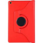 Microsonic Samsung Galaxy Tab A 10.1 İnç T510 360 Rotating Stand Deri Kırmızı Kılıf