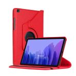 Microsonic Samsung Galaxy Tab A7 T500 Kılıf 360 Rotating Stand Deri Kırmızı