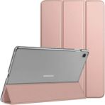 Microsonic Samsung Galaxy Tab A7 T500 Kılıf Slim Translucent Back Smart Cover Rose Gold