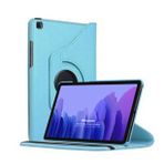 Microsonic Samsung Galaxy Tab A7 T500 Mavi 360 Rotating Stand Deri Tablet Kılıfı