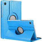 Microsonic Samsung Galaxy Tab A9 360 Rotating Stand Deri Mavi Kılıf