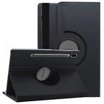 Microsonic Samsung Galaxy Tab S7 Plus T970 için Kılıf 360 Rotating Stand Deri Siyah [Galaxy Tab S7 Plus T970 ile Uyumlu Kılıf - Siyah]
