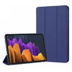 Microsonic Samsung Galaxy Tab S7 Plus T970 Slim Translucent Back Smart Cover Lacivert Kılıf