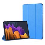Microsonic Samsung Galaxy Tab S8 Plus X800 için Kılıf Slim Translucent Back Smart Cover Mavi [Galaxy Tab S8 Plus X800 ile Uyumlu Kılıf - Mavi]