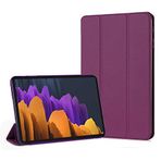 Microsonic Samsung Galaxy Tab S8 Plus X800 için Kılıf Slim Translucent Back Smart Cover Mor [Galaxy Tab S8 Plus X800 ile Uyumlu Kılıf - Mor]