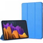 Microsonic Samsung Galaxy Tab S8 Ultra X900 Kılıf Slim Translucent Back Smart Cover Mavi