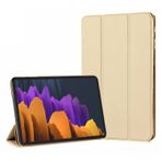 Microsonic Samsung Galaxy Tab S8 X700 Kılıf Slim Translucent Back Smart Cover Gold
