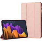 Microsonic Samsung Galaxy Tab S8 X700 Kılıf Slim Translucent Back Smart Cover Rose Gold