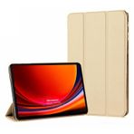 Microsonic Samsung Galaxy Tab S9 Plus X810 için Kılıf Slim Translucent Back Smart Cover [Galaxy Tab S9 Plus X810 ile Uyumlu Kılıf - Gold]