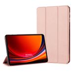 Microsonic Samsung Galaxy Tab S9 Plus X810 için Kılıf Slim Translucent Back Smart Cover [Galaxy Tab S9 Plus X810 ile Uyumlu Kılıf - Rose Gold]