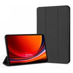 Microsonic Samsung Galaxy Tab S9 Plus X810 için Kılıf Slim Translucent Back Smart Cover [Galaxy Tab S9 Plus X810 ile Uyumlu Kılıf - Siyah]