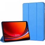 Microsonic Samsung Galaxy Tab S9 Plus X810 Kılıf Slim Translucent Back Smart Cover Mavi - Galaxy Tab S9 Plus SM-X810