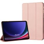 Microsonic Samsung Galaxy Tab S9 X710 Kılıf Slim Translucent Back Smart Cover Rose Gold