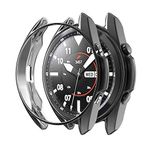 Microsonic Samsung Galaxy Watch 3 45mm için Kılıf 360 Full Round Soft Silicone Siyah [Galaxy Watch 3 45mm ile Uyumlu Kılıf - Siyah]