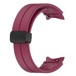 Microsonic Samsung Galaxy Watch 4 44 mm Ribbon Line Bordo Kordon