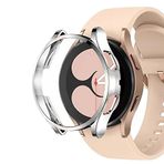 Microsonic Samsung Galaxy Watch 4 44mm için Kılıf 360 Full Round Soft Silicone Gümüş [Galaxy Watch 4 44mm ile Uyumlu Kılıf - Gümüş]