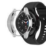 Microsonic Samsung Galaxy Watch 4 Classic 42mm için Kılıf 360 Full Round Soft Silicone Gümüş [Galaxy Watch 4 Classic 42mm ile Uyumlu Kılıf - Gümüş]