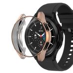 Microsonic Samsung Galaxy Watch 4 Classic 42mm için Kılıf 360 Full Round Soft Silicone Rose Gold [Galaxy Watch 4 Classic 42mm ile Uyumlu Kılıf - Rose Gold]