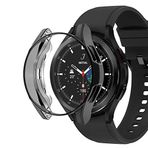 Microsonic Samsung Galaxy Watch 4 Classic 46mm için Kılıf 360 Full Round Soft Silicone Siyah [Galaxy Watch 4 Classic 46mm ile Uyumlu Kılıf - Siyah]