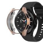 Microsonic Samsung Galaxy Watch 4 Classic 46MM Kılıf 360 Full Round Soft Silicone Rose Gold