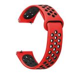 Microsonic Samsung Galaxy Watch 5 40 mm Rainbow Sport Band Siyah Kırmızı Kordon