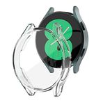 Microsonic Samsung Galaxy Watch 5 Pro 45mm için Kılıf Ekranı Tam Kaplayan 360 Full Round Soft Silicone Şeffaf [Galaxy Watch 5 Pro 45mm ile Uyumlu Kılıf - Şeffaf]