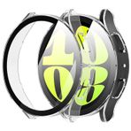 Microsonic Samsung Galaxy Watch 6 40mm Kılıf Clear Premium Slim WatchBand Şeffaf [Galaxy Watch 6 40mm ile Uyumlu Kılıf - Gümüş]
