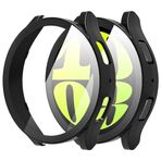 Microsonic Samsung Galaxy Watch 6 44mm Kılıf Matte Premium Slim WatchBand Siyah [Galaxy Watch 6 44mm ile Uyumlu Kılıf - Siyah]
