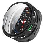Microsonic Samsung Galaxy Watch 8 40mm için Kılıf Ekranı Tam Kaplayan 360 Full Round Soft Silicone Siyah [Galaxy Watch 8 40mm ile Uyumlu Kılıf - Siyah]