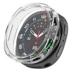Microsonic Samsung Galaxy Watch 8 44mm için Kılıf Ekranı Tam Kaplayan 360 Full Round Soft Silicone Şeffaf [Galaxy Watch 8 44mm ile Uyumlu Kılıf - Şeffaf]