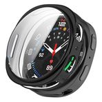 Microsonic Samsung Galaxy Watch 8 44mm için Kılıf Ekranı Tam Kaplayan 360 Full Round Soft Silicone Siyah [Galaxy Watch 8 44mm ile Uyumlu Kılıf - Siyah]