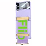 Microsonic Samsung Galaxy Z Flip 3 Flio Strap Mor Cep Telefonu Kılıfı